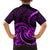 Purple Aotearoa Mangopare Family Matching Off Shoulder Long Sleeve Dress and Hawaiian Shirt NZ Maori Koru Style LT14 - Polynesian Pride