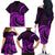 Purple Aotearoa Mangopare Family Matching Off Shoulder Long Sleeve Dress and Hawaiian Shirt NZ Maori Koru Style LT14 - Polynesian Pride