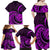 Purple Aotearoa Mangopare Family Matching Off Shoulder Maxi Dress and Hawaiian Shirt NZ Maori Koru Style LT14 - Polynesian Pride