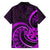 Purple Aotearoa Mangopare Family Matching Off Shoulder Maxi Dress and Hawaiian Shirt NZ Maori Koru Style LT14 - Polynesian Pride