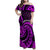 Purple Aotearoa Mangopare Family Matching Off Shoulder Maxi Dress and Hawaiian Shirt NZ Maori Koru Style LT14 Mom's Dress Purple - Polynesian Pride