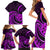 Purple Aotearoa Mangopare Family Matching Short Sleeve Bodycon Dress and Hawaiian Shirt NZ Maori Koru Style LT14 - Polynesian Pride