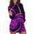 Purple Aotearoa Mangopare Hoodie Dress NZ Maori Koru Style LT14 Purple - Polynesian Pride