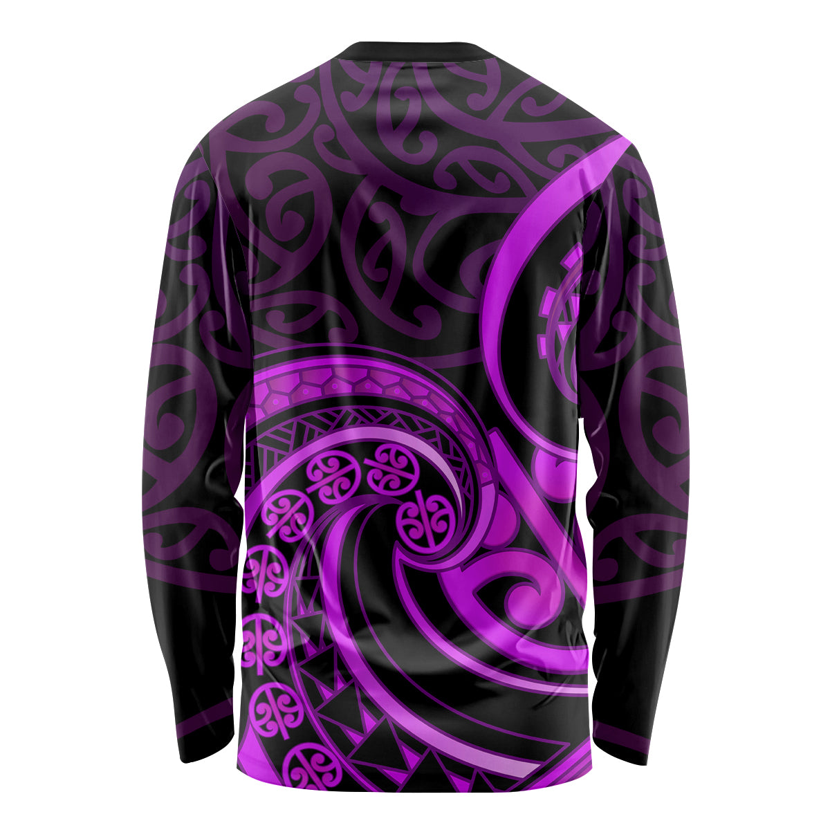 Purple Aotearoa Mangopare Long Sleeve Shirt NZ Maori Koru Style LT14 - Polynesian Pride