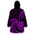 Purple Aotearoa Mangopare Wearable Blanket Hoodie NZ Maori Koru Style LT14 - Polynesian Pride