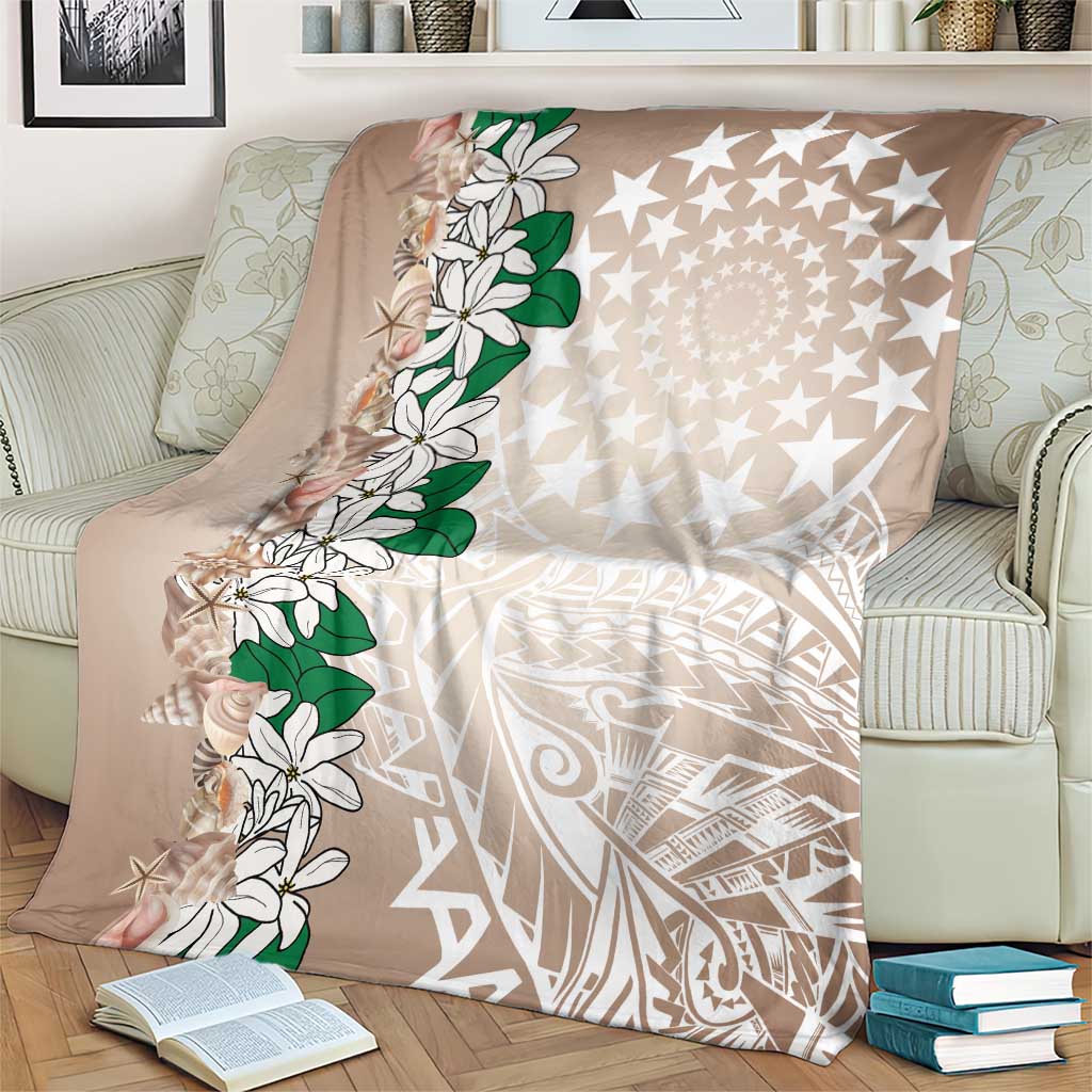 Cook Islands Tiare Maori With Conch Shell Blanket 2025 Pasifika Polynesian Tattoo LT14 - Polynesian Pride