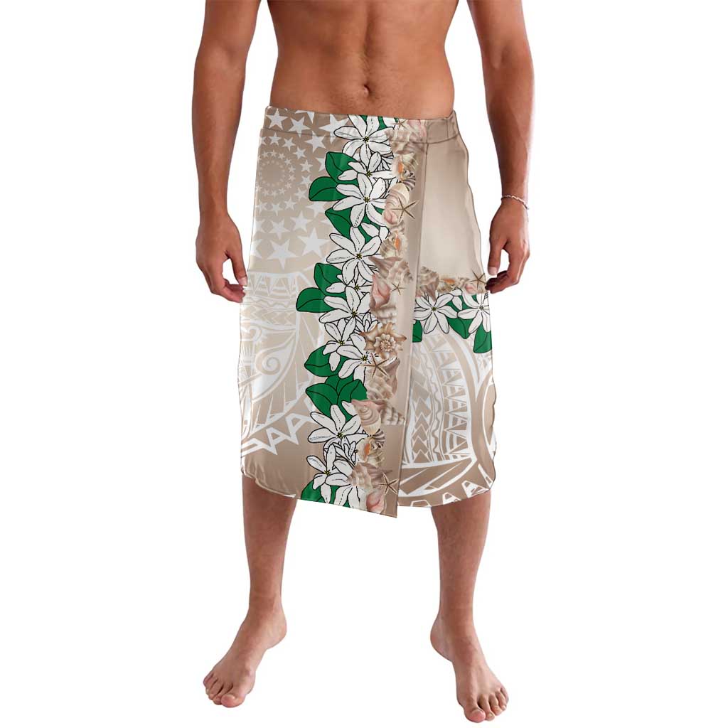 Cook Islands Tiare Maori With Conch Shell Lavalava 2025 Pasifika Polynesian Tattoo LT14 Brown - Polynesian Pride