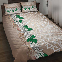 Cook Islands Tiare Maori With Conch Shell Quilt Bed Set 2025 Pasifika Polynesian Tattoo LT14 Brown - Polynesian Pride
