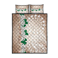 Cook Islands Tiare Maori With Conch Shell Quilt Bed Set 2025 Pasifika Polynesian Tattoo LT14 - Polynesian Pride