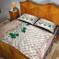 Cook Islands Tiare Maori With Conch Shell Quilt Bed Set 2025 Pasifika Polynesian Tattoo LT14 - Polynesian Pride