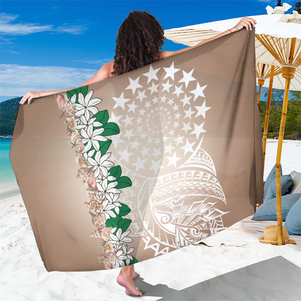 Cook Islands Tiare Maori With Conch Shell Sarong 2025 Pasifika Polynesian Tattoo LT14 One Size 44 x 66 inches Brown - Polynesian Pride