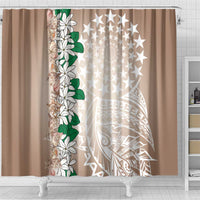 Cook Islands Tiare Maori With Conch Shell Shower Curtain 2025 Pasifika Polynesian Tattoo LT14 - Polynesian Pride