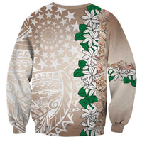 Cook Islands Tiare Maori With Conch Shell Sweatshirt 2025 Pasifika Polynesian Tattoo LT14 - Polynesian Pride