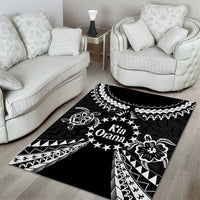 Kia Orana Cook Islands Area Rug 2025 Pasifika Polynesian Turtle Black Color LT14 - Polynesian Pride