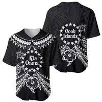 Kia Orana Cook Islands Baseball Jersey 2025 Pasifika Polynesian Turtle Black Color LT14 - Polynesian Pride