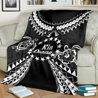 Kia Orana Cook Islands Blanket 2025 Pasifika Polynesian Turtle Black Color LT14 - Polynesian Pride