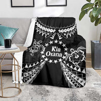 Kia Orana Cook Islands Blanket 2025 Pasifika Polynesian Turtle Black Color LT14 - Polynesian Pride