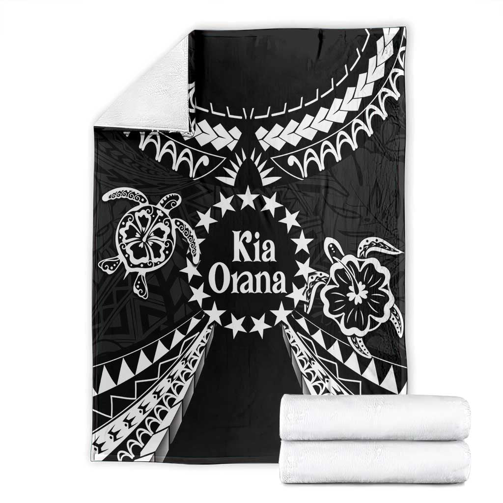 Kia Orana Cook Islands Blanket 2025 Pasifika Polynesian Turtle Black Color LT14 - Polynesian Pride