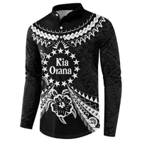 Kia Orana Cook Islands Button Sweatshirt 2025 Pasifika Polynesian Turtle Black Color LT14 - Polynesian Pride