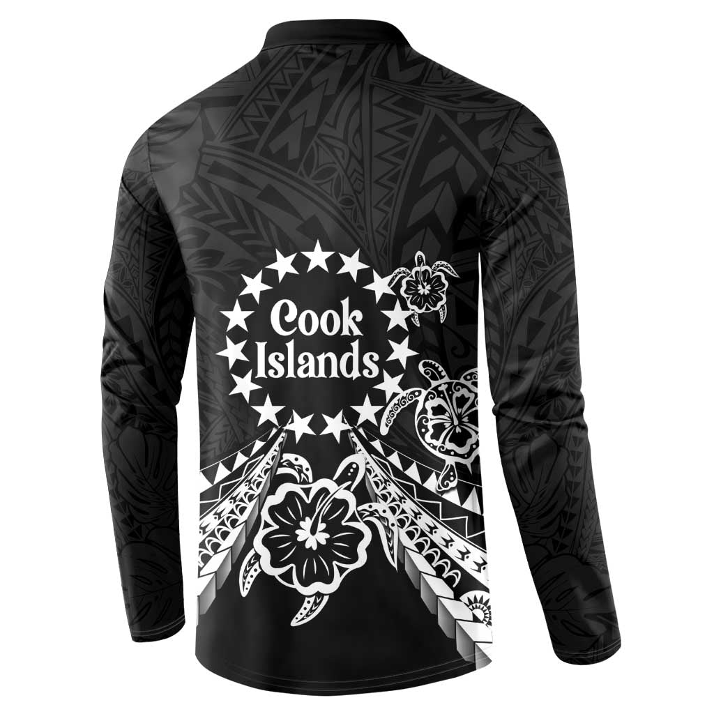 Kia Orana Cook Islands Button Sweatshirt 2025 Pasifika Polynesian Turtle Black Color LT14 - Polynesian Pride