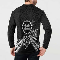 Kia Orana Cook Islands Button Sweatshirt 2025 Pasifika Polynesian Turtle Black Color LT14 - Polynesian Pride