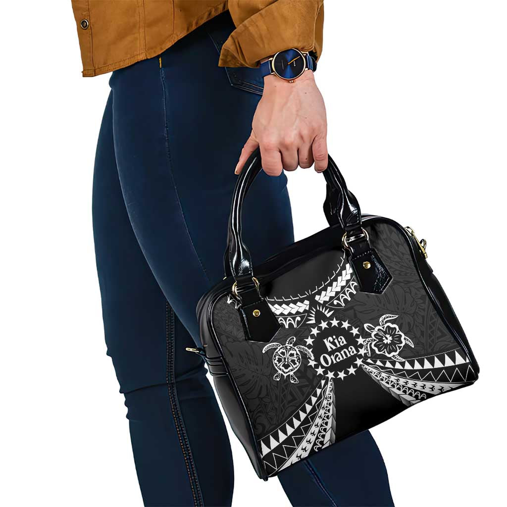 Kia Orana Cook Islands Shoulder Handbag 2025 Pasifika Polynesian Turtle Black Color LT14 - Polynesian Pride