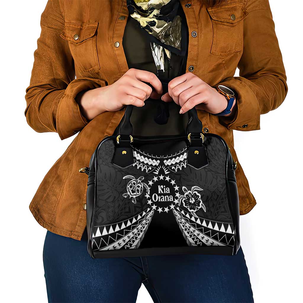 Kia Orana Cook Islands Shoulder Handbag 2025 Pasifika Polynesian Turtle Black Color LT14 - Polynesian Pride