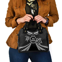 Kia Orana Cook Islands Shoulder Handbag 2025 Pasifika Polynesian Turtle Black Color LT14 - Polynesian Pride