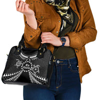 Kia Orana Cook Islands Shoulder Handbag 2025 Pasifika Polynesian Turtle Black Color LT14 - Polynesian Pride