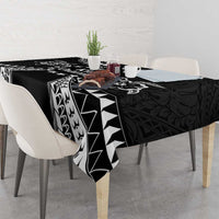 Kia Orana Cook Islands Tablecloth 2025 Pasifika Polynesian Turtle Black Color LT14 - Polynesian Pride