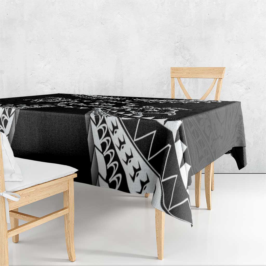 Kia Orana Cook Islands Tablecloth 2025 Pasifika Polynesian Turtle Black Color LT14 - Polynesian Pride