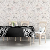Kia Orana Cook Islands Tablecloth 2025 Pasifika Polynesian Turtle Black Color LT14 - Polynesian Pride