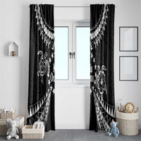 Kia Orana Cook Islands Window Curtain 2025 Pasifika Polynesian Turtle Black Color LT14 - Polynesian Pride