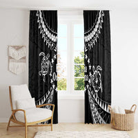 Kia Orana Cook Islands Window Curtain 2025 Pasifika Polynesian Turtle Black Color LT14 - Polynesian Pride