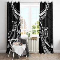Kia Orana Cook Islands Window Curtain 2025 Pasifika Polynesian Turtle Black Color LT14 - Polynesian Pride