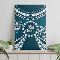 Kia Orana Cook Islands Canvas Wall Art Polynesian Turtle Crowberry Blue Color LT14 - Polynesian Pride