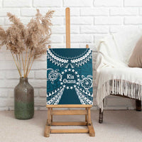 Kia Orana Cook Islands Canvas Wall Art Polynesian Turtle Crowberry Blue Color LT14 - Polynesian Pride