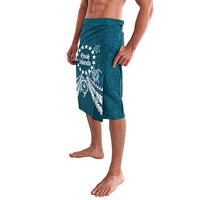 Kia Orana Cook Islands Lavalava Polynesian Turtle Crowberry Blue Color LT14 - Polynesian Pride