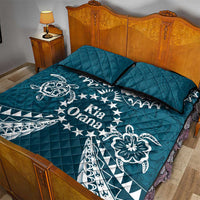 Kia Orana Cook Islands Quilt Bed Set Polynesian Turtle Crowberry Blue Color LT14 - Polynesian Pride