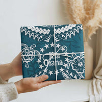 Kia Orana Cook Islands Wrapping Paper Polynesian Turtle Crowberry Blue Color LT14 - Polynesian Pride