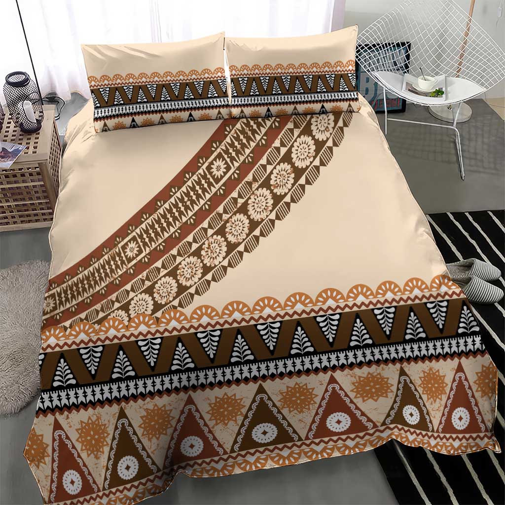 Bula Fiji Bedding Set 2025 Pasifika Traditional Fijian Masi LT14 - Polynesian Pride