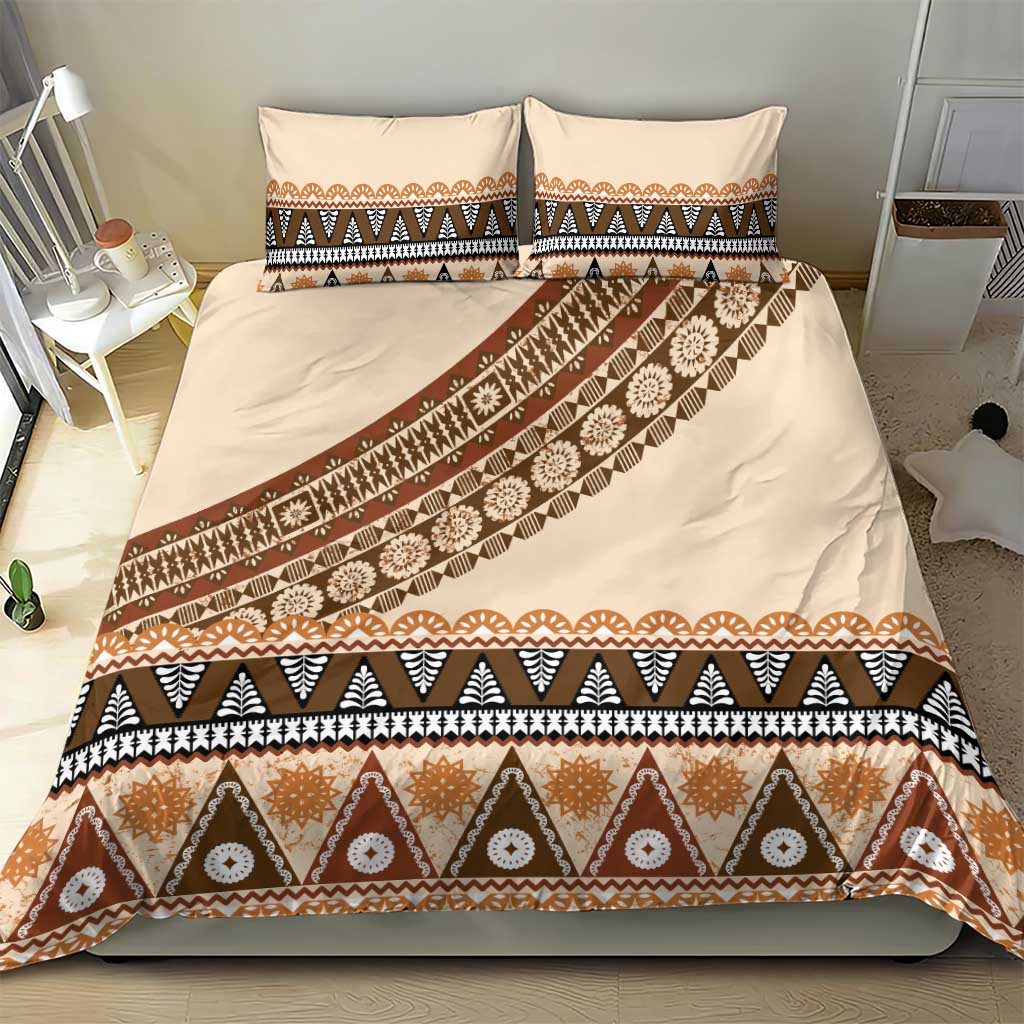 Bula Fiji Bedding Set 2025 Pasifika Traditional Fijian Masi LT14 - Polynesian Pride
