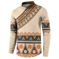 Bula Fiji Button Sweatshirt 2025 Pasifika Traditional Fijian Masi LT14 - Polynesian Pride