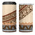 Bula Fiji 4 in 1 Can Cooler Tumbler 2025 Pasifika Traditional Fijian Masi