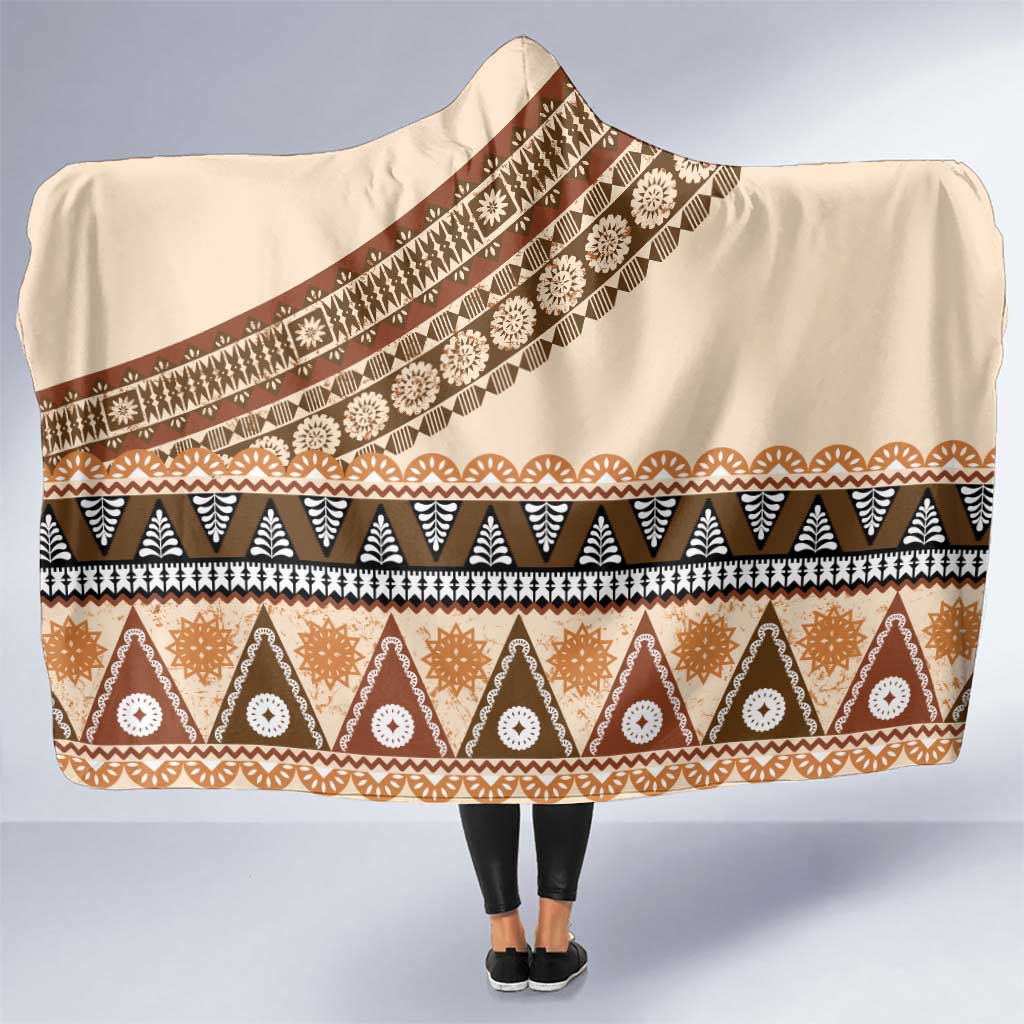 Bula Fiji Hooded Blanket 2025 Pasifika Traditional Fijian Masi