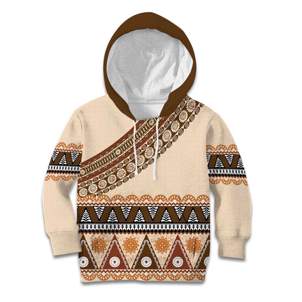 Bula Fiji Kid Hoodie 2025 Pasifika Traditional Fijian Masi