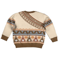 Bula Fiji Kid Ugly Christmas Sweater 2025 Pasifika Traditional Fijian Masi LT14 - Polynesian Pride