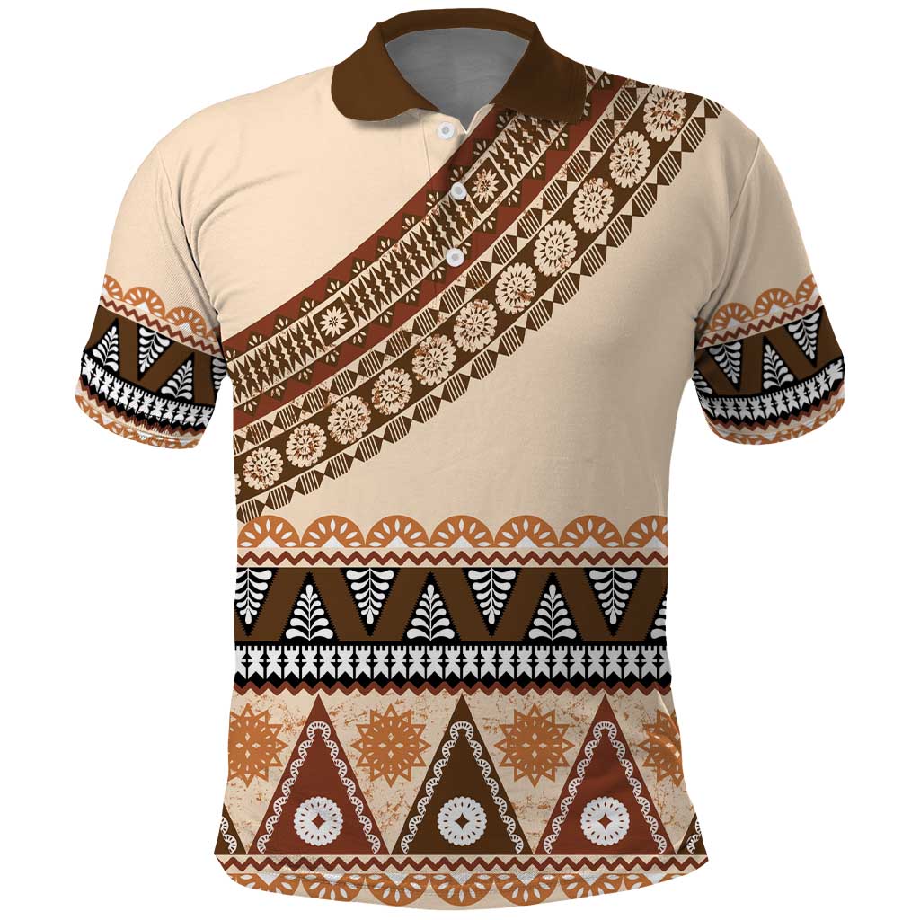 Bula Fiji Polo Shirt 2025 Pasifika Traditional Fijian Masi