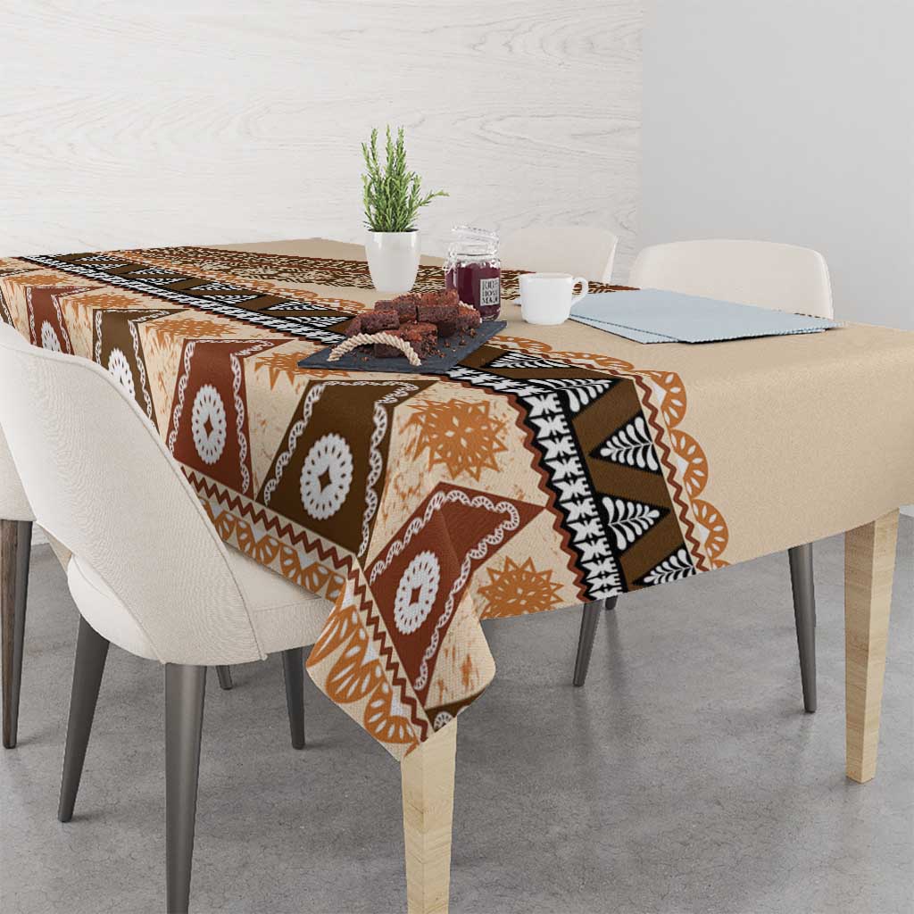 Bula Fiji Tablecloth 2025 Pasifika Traditional Fijian Masi LT14 - Polynesian Pride