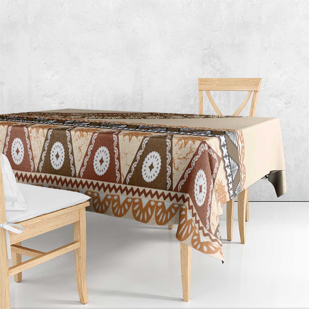Bula Fiji Tablecloth 2025 Pasifika Traditional Fijian Masi LT14 - Polynesian Pride